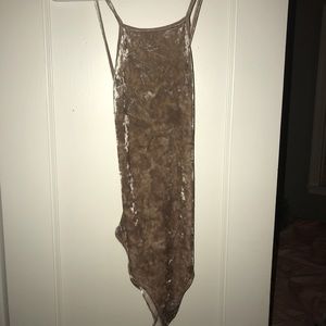 Velvet crossback bodysuit